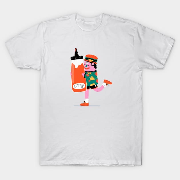 Giant Ketchup T-Shirt by StayMadMaddie